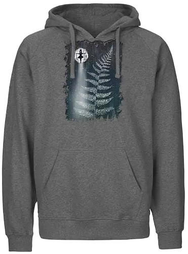 My Forest Witch - farn, fern, plant, witch, night, moon, mond, stars - Fairtrade Hoodie