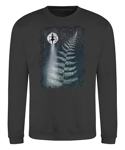 My Forest Witch - farn, fern, plant, witch, night, moon, mond, stars - Sweatshirt