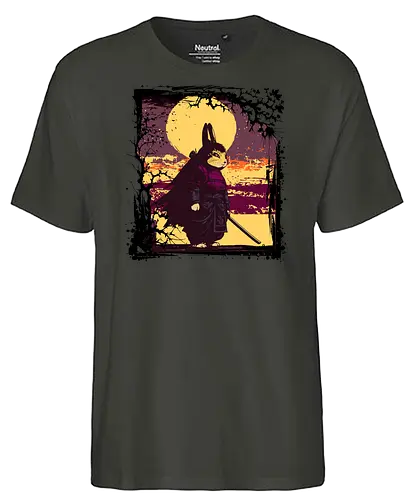 Rabbit Samurai Killer - samurai, rabbit, hase, killer, Jo-Stab - Fairtrade T-Shirt