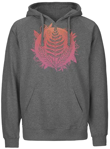Magic Fern Colors - fern, farn, plants, pink - Fairtrade Hoodie