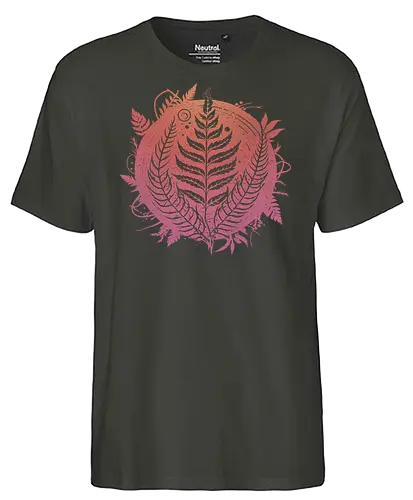 Magic Fern Colors - fern, farn, plants, pink - Fairtrade T-Shirt