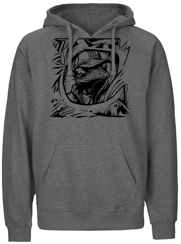 Hip Hop Lizard - cap, cool, music - Fairtrade Hoodie