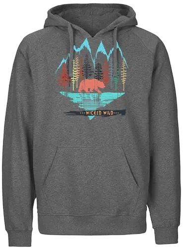 Bear and Bears 2 - wild, bear - Fairtrade Hoodie