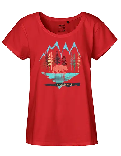Bear and Bears 2 - wild, bear - Fairtrade Girl Shirt