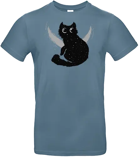 Moon Cat - cat, moon, stars - Standard T-Shirt