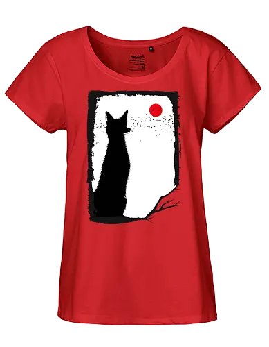 Wild Fox - fox, fuchs, bird - Fairtrade Girl Shirt