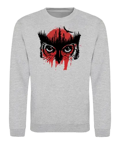 Owl - owl, eule, red - Sweatshirt