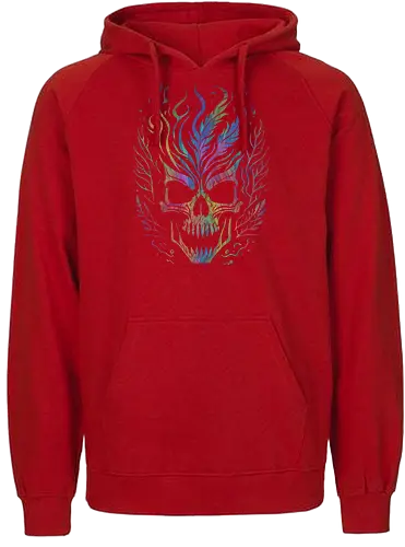 Flower Skull - skull, colorful - Fairtrade Hoodie