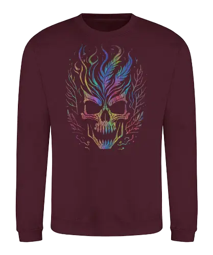 Flower Skull - skull, colorful - Sweatshirt
