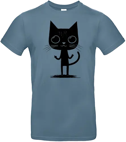 My Сheeky Cat - cat, middlefinger, bad - Standard T-Shirt