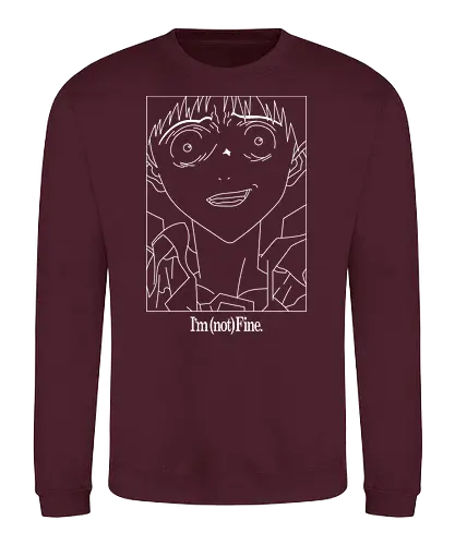 Im Not Fine - NGE, evangelion, eva01, anxiety, angst, Shinji - Sweatshirt