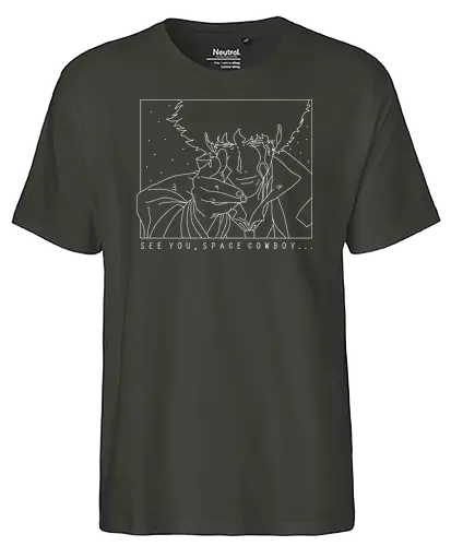 See you - space cowboy, bounty hunter, anime, spike spiegel, Cowboy - Fairtrade T-Shirt