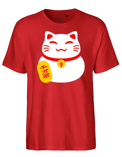 Lucky Meow - katze, japan - Fairtrade T-Shirt