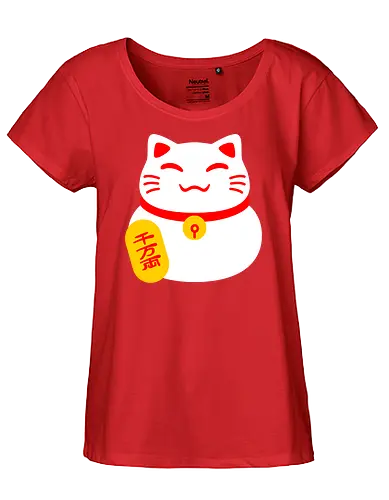 Lucky Meow - katze, japan - Fairtrade Girl Shirt