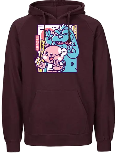 Kaiju Selfie II - japan, monster, fantasy - Fairtrade Hoodie