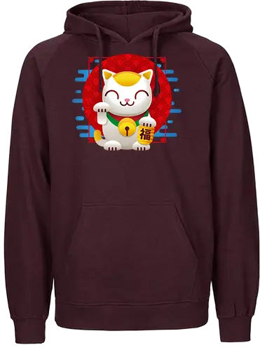 Maneki Neko - katze, japan, Winkekatze - Fairtrade Hoodie