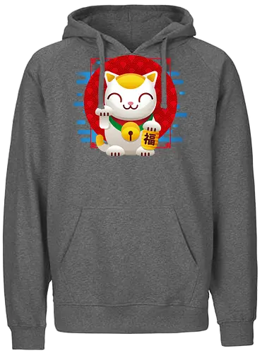 Maneki Neko - katze, japan, Winkekatze - Fairtrade Hoodie