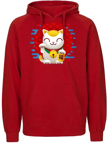 Maneki Neko - katze, japan, Winkekatze - Fairtrade Hoodie