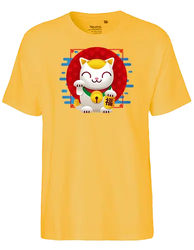 Maneki Neko - katze, japan, Winkekatze - Fairtrade T-Shirt