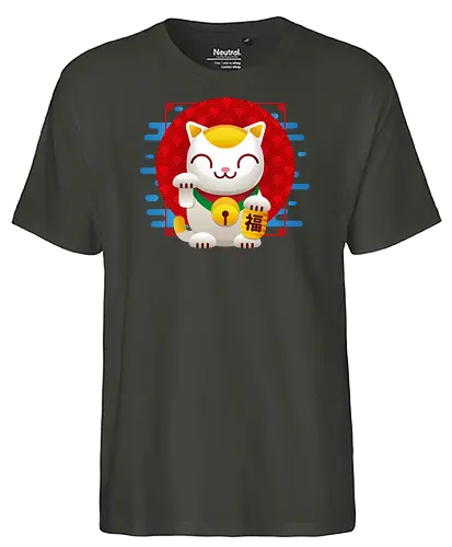 Maneki Neko - katze, japan, Winkekatze - Fairtrade T-Shirt