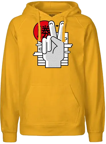 Victory II - japan, kanji - Fairtrade Hoodie