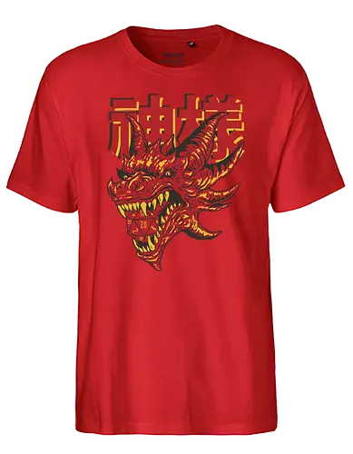 RPG Red Dragon - rpg, pen and paper, würfel, dice, drache, dragon - Fairtrade T-Shirt