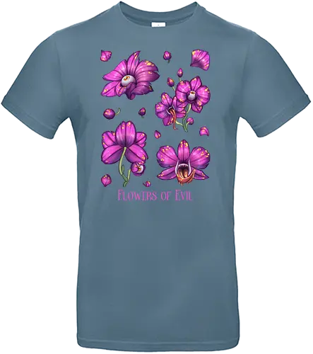 Flowers of evil - purple orchid - flower, blume, evil - Standard T-Shirt