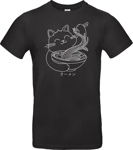 Ramen Cat Line Art