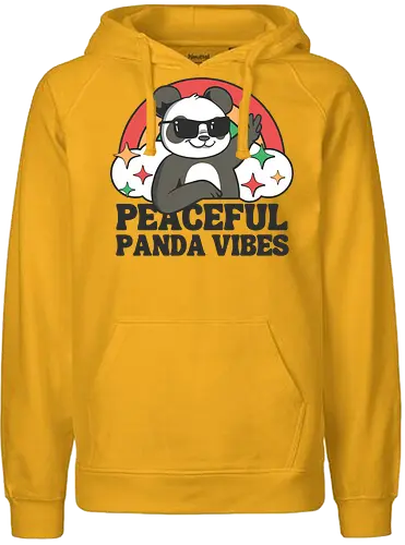 Peaceful Panda Vibes - rainbow, bear - Fairtrade Hoodie