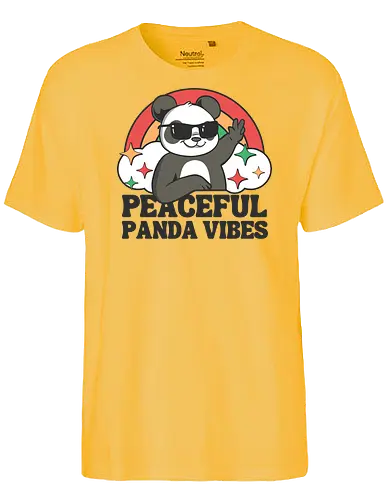 Peaceful Panda Vibes - rainbow, bear - Fairtrade T-Shirt