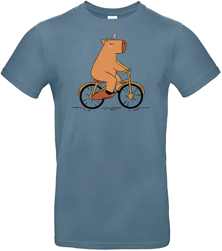 Cyclist Capybara - bike, bird - Standard T-Shirt