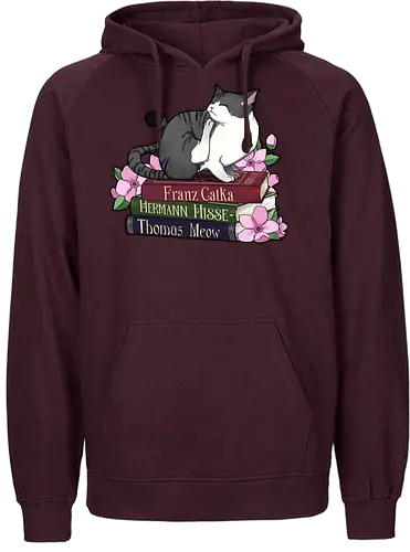 Franz Catka - Cats x Literature Series - cat, katze, lesen, buch, books, classic literature - Fairtrade Hoodie