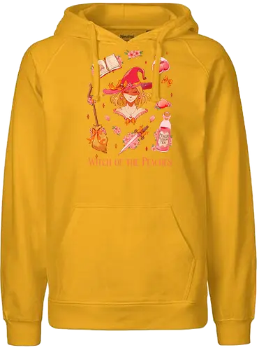 Witch of the peaches - witch, hexe, Pastel colors, peach - Fairtrade Hoodie
