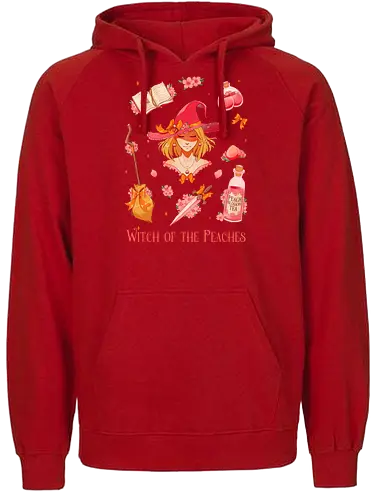 Witch of the peaches - witch, hexe, Pastel colors, peach - Fairtrade Hoodie