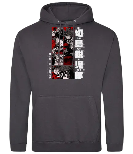 Unbreakable Hero S02 - hero, academia, anime, manga, Kirishima - Standard Hoodie