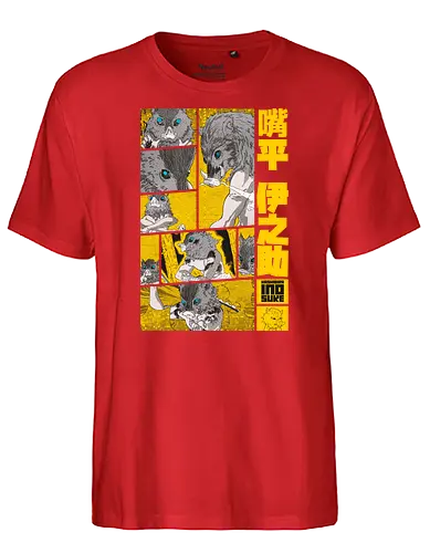 The Beast Slayer - Manga Panel Design S03 - demon, slayer, boar, anime, manga - Fairtrade T-Shirt