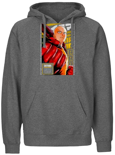 The Invincible Bald | Cover Design - punch, anime, manga, hero - Fairtrade Hoodie