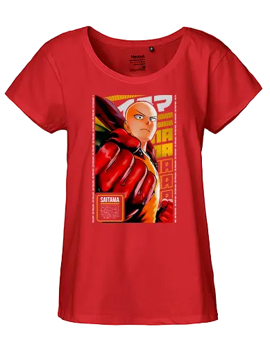 The Invincible Bald | Cover Design - punch, anime, manga, hero - Fairtrade Girl Shirt