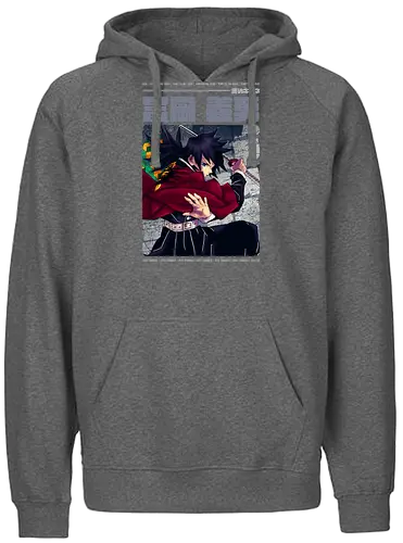 The Water Slayer - demon, slayer, Hashira, anime, manga - Fairtrade Hoodie