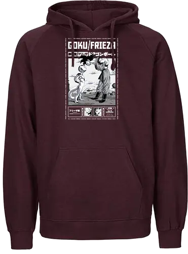 The Showdown Begins - goku, dragon, ball, anime, manga - Fairtrade Hoodie
