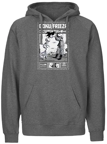 The Showdown Begins - goku, dragon, ball, anime, manga - Fairtrade Hoodie