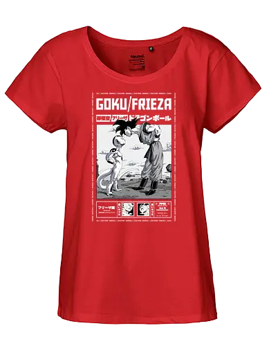 The Showdown Begins - goku, dragon, ball, anime, manga - Fairtrade Girl Shirt