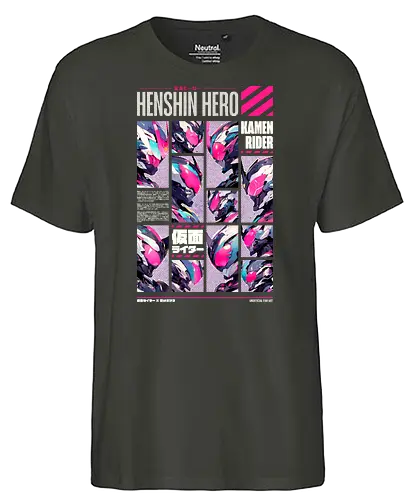 HENSHIN HERO - KR - hero, insect, Kaijin, kaiju - Fairtrade T-Shirt