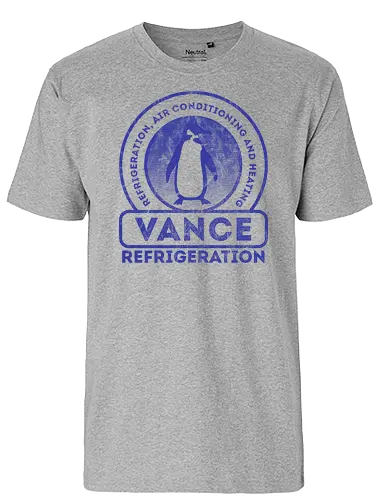 Vance Refrigeration - office, Pingiun, penguin, Vance - Fairtrade T-Shirt