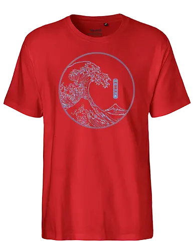 Neon Wave - wave, neon, grt wave off kanagawa - Fairtrade T-Shirt
