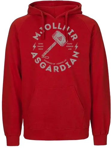 Mjollinir - mjölnir, asgard, thor, hammer - Fairtrade Hoodie