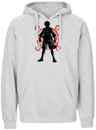 Crimson Captain - ruffy, luffy, pirat, Prirate, Strohhut - Fairtrade Hoodie
