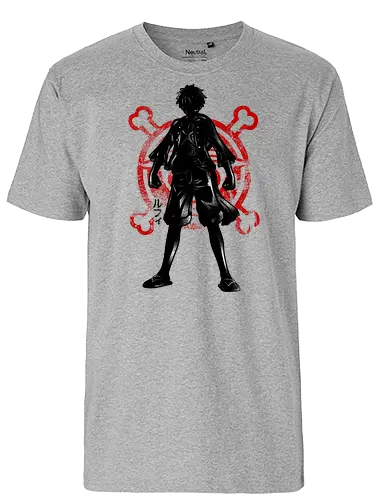 Crimson Captain - ruffy, luffy, pirat, Prirate, Strohhut - Fairtrade T-Shirt