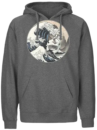 The Great Air Bison - wave, Bison, Appa, element - Fairtrade Hoodie