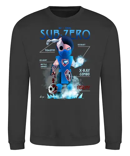 SUB - ZERO ANATOMY - gaming, console, fatality, sub, zero, ice - Sweatshirt